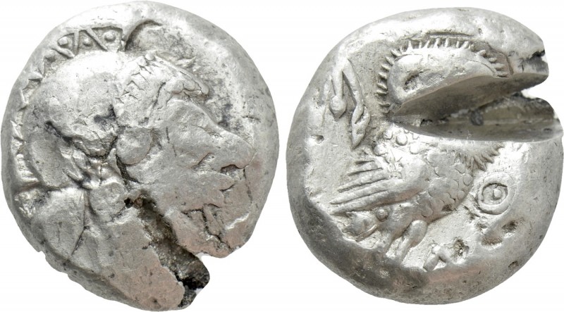 ATTICA. Athens. Tetradrachm (Circa 500/490-485/0 BC). 

Obv: Archaic helmeted ...