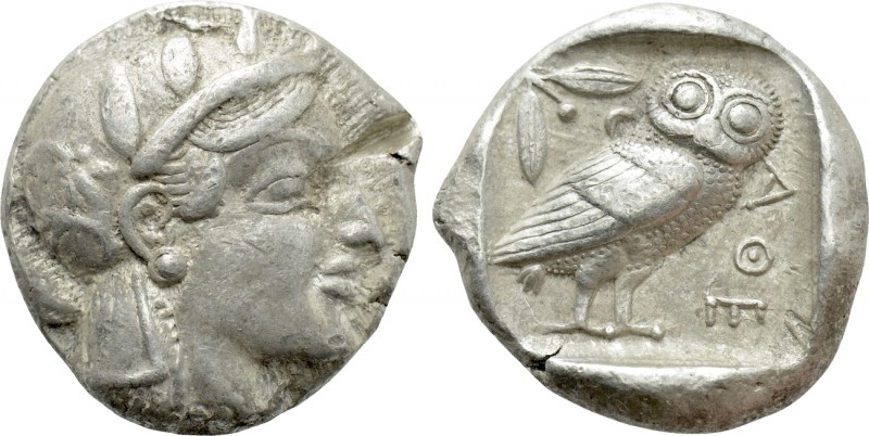 ATTICA. Athens. Tetradrachm (Circa 465-460 BC). Transitional issue. 

Obv: Hel...