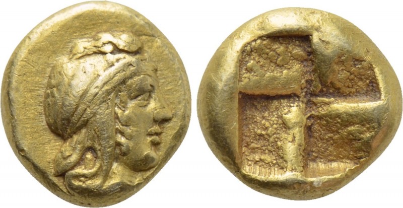 MYSIA. Kyzikos. EL Hemihekte (5th-4th centuries BC). 

Obv: Head of Attis righ...