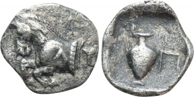 MYSIA. Proconnesus. Obol (Circa 450-425 BC). 

Obv: Protome of hourse left; gr...