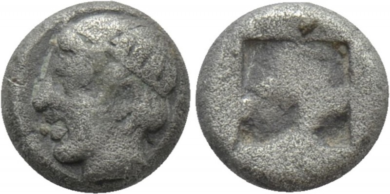 LESBOS. Uncertain. BI 1/16 Stater (Circa 500-450 BC). 

Obv: Diademed head of ...