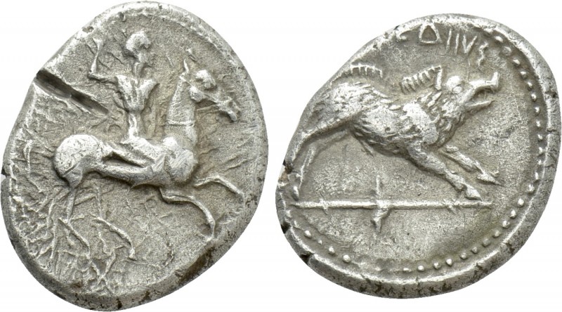 PAMPHYLIA. Aspendos. Drachm (Circa 420-360 BC). 

Obv: Warrior, hurling spear,...