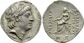 SELEUKID KINGDOM. Antiochos VII Euergetes (Sidetes) (138-129 BC). Drachm. Soloi.