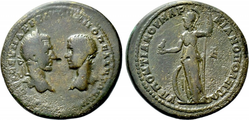 MOESIA INFERIOR. Marcianopolis. Macrinus, with Diadumenian (217-218). Ae Pentass...