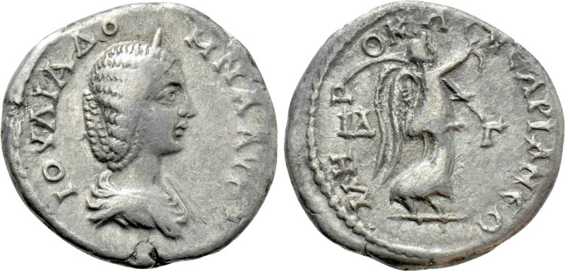 CAPPADOCIA. Caesarea. Julia Domna (Augusta, 193-217). Drachm. Dated RY 14 (= 206...