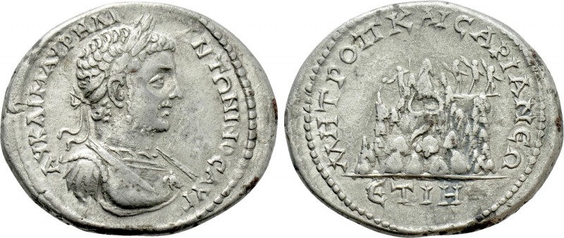 CAPPADOCIA. Caesarea. Caracalla (198-217). Tridrachm. Dated RY 18 (210).

Obv:...