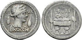 L. FURIUS CN.F. BROCCHUS. Denarius (63 BC). Rome.