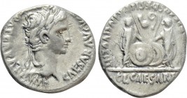 AUGUSTUS (27 BC-14 AD). Denarius. Lugdunum.