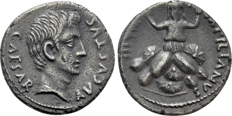 AUGUSTUS (27 BC-14 AD). Denarius. Petronius Turpilianus, moneyer. Rome. 

Obv:...