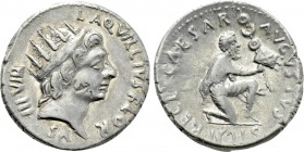 AUGUSTUS (27 BC-14 AD). Denarius. Rome; L. Aquillius Florus, moneyer.