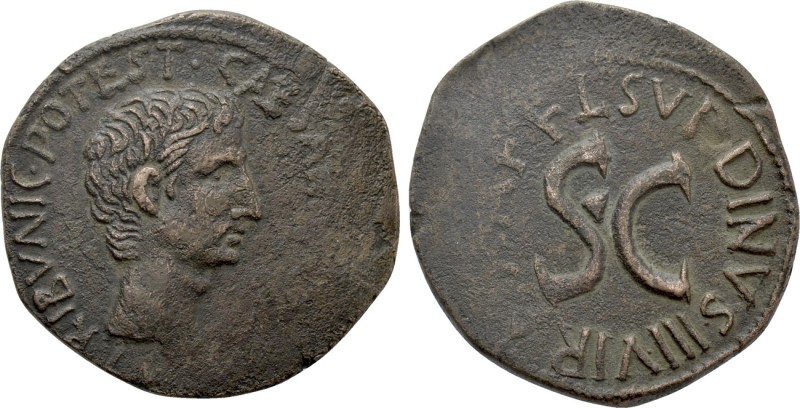 AUGUSTUS (27 BC-14 AD). As. L. Naevius Surdinus, moneyer. 

Obv: CAESAR AVGVST...
