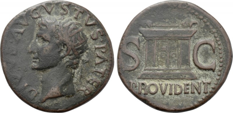 DIVUS AUGUSTUS (Died 14). Dupondius. Rome. Struck under Tiberius. 

Obv: DIVVS...