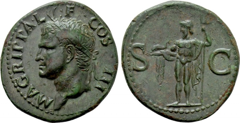 AGRIPPA (Died 12 BC). As. Rome. Struck under Caligula (37-41). 

Obv: M AGRIPP...