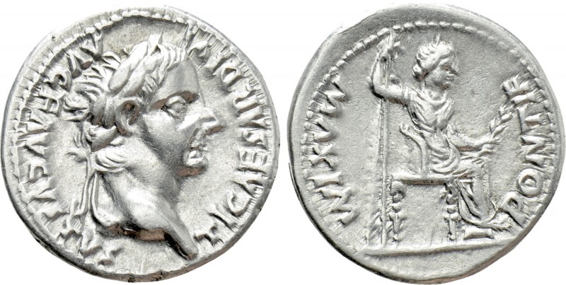 TIBERIUS (14-37). Denarius. Lugdunum. "Tribute Penny" type. 

Obv: TI CAESAR D...