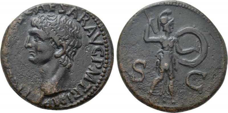 CLAUDIUS (41-54). As. Rome. 

Obv: TI CLAVDIVS CAESAR AVG P M TR P IMP. 
Bare...
