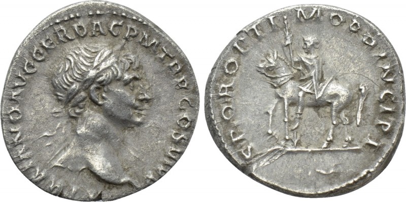 TRAJAN (98-117). Denarius. Rome. 

Obv: IMP TRAIANO AVG GER DAC P M TR P COS V...