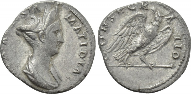 DIVA MATIDIA (Died 119). Denarius. Rome. 

Obv: DIVA AVGVSTA MATIDIA. 
Draped...