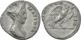 DIVA MATIDIA (Died 119). Denarius. Rome.