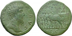 DIVUS LUCIUS VERUS (Died 169). Sestertius. Rome.