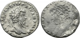 SEPTIMIUS SEVERUS (193-211). Denarius. Emesa. Obverse brockage.