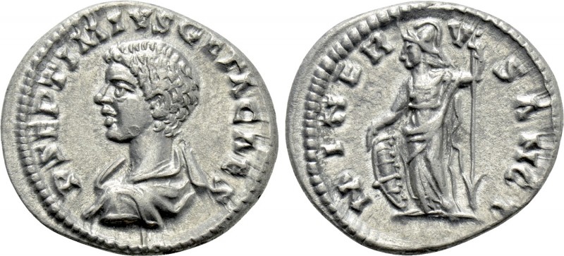 GETA (Caesar, 198-209). Denarius. Laodicea ad Mare.

Obv: P SEPTIMIVS GETA CAE...