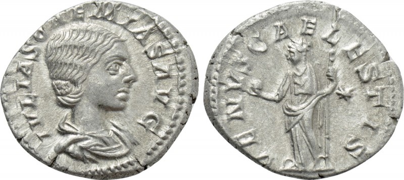 JULIA SOAEMIAS (Augusta, 218-222). Denarius. Rome. 

Obv: IVLIA SOAEMIAS AVG. ...