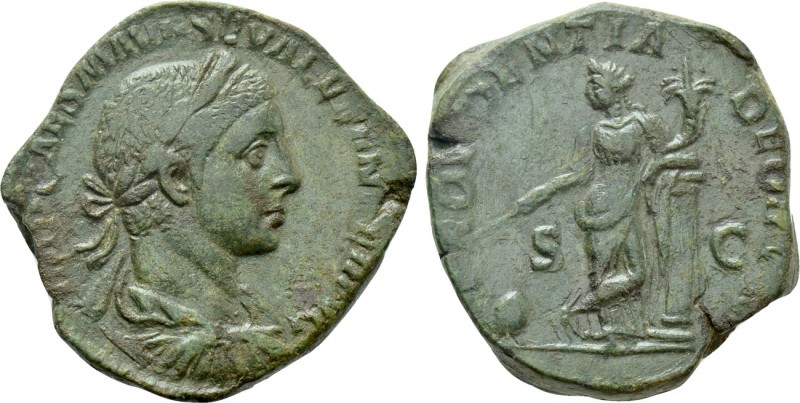 SEVERUS ALEXANDER (222-235). Sestertius. Rome. 

Obv: IMP CAES M AVR SEV ALEXA...