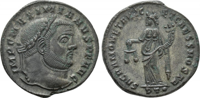 MAXIMIANUS HERCULIUS (286-305). Follis. Ticinum. 

Obv: IMP C MAXIMIANVS P F A...