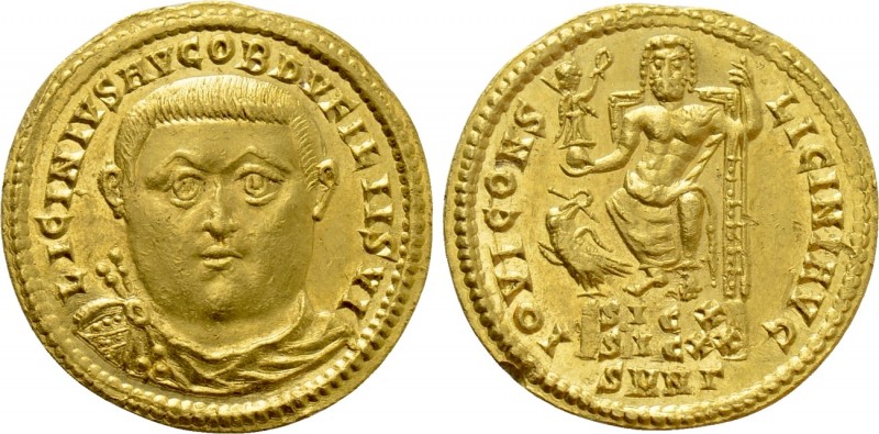 LICINIUS I (308-324). GOLD Aureus. Nicomedia.

Obv: LICINIVS AVG OB D V FILII ...