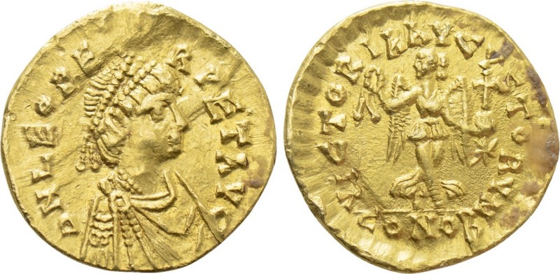 LEO I (457-474). GOLD Tremissis. Constantinople. 

Obv: D N LEO PERPET AVG. 
...