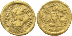 ZENO (474-491). GOLD Tremissis. Constantinople.