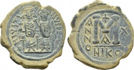 JUSTIN II (565-578). Follis. Nicomedia. Dated RY 10 (574/75).