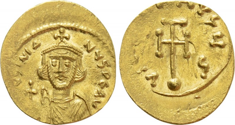 JUSTINIAN II (First reign, 685-695). GOLD Semissis. Constantinople. 

Obv: D I...