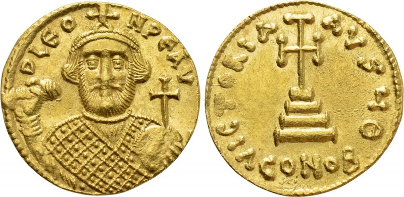 LEONTIUS (695-698). GOLD Solidus. Constantinople.

Obv: D LЄON PЄ AV.
Crowned...
