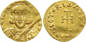 TIBERIUS III APSIMAR (698-705). GOLD Tremissis. Constantinople.