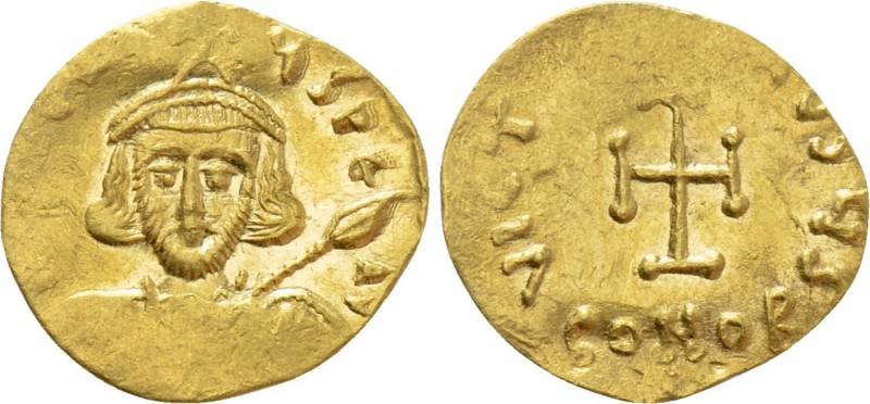 TIBERIUS III APSIMAR (698-705). GOLD Tremissis. Constantinople. 

Obv: D TIbER...