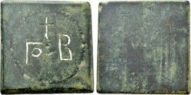 BYZANTINE EMPIRE. Weight of 2 Unciae. Ae with Silver Inlays (4th-5th centuries).