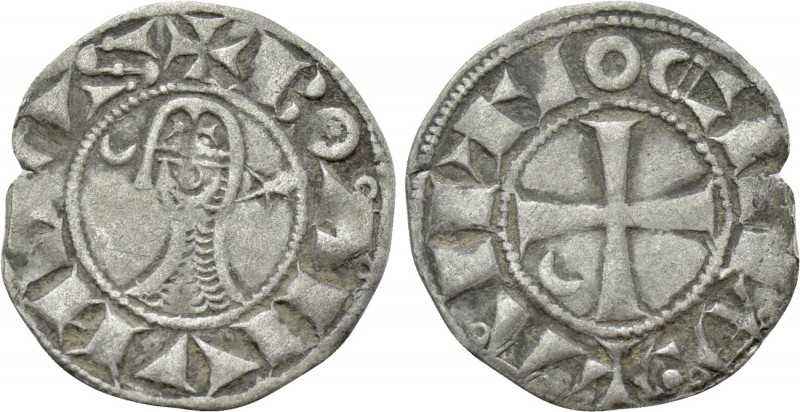 CRUSADERS. Antioch. Bohemond III (1149-1163). Denier. 

Obv: BOAIIVIIDVS. 
He...