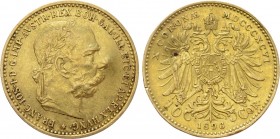 AUSTRIA. Franz Joseph I (1848-1916). GOLD 10 Corona (1896). Wien (Vienna).