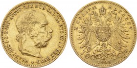 AUSTRIA. Franz Joseph I (1848-1916). GOLD 10 Corona (1906). Wien (Vienna).