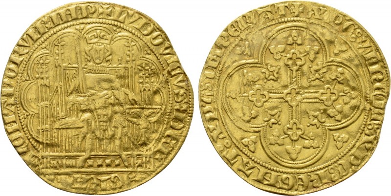 HOLY ROMAN EMPIRE. Lodovik IV (1316-1378). GOLD Chaise d'or. Antwerp.

Obv: + ...