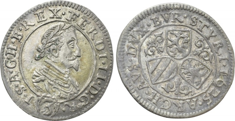 HOLY ROMAN EMPIRE. Ferdinand II (1619-1637). 3 Kreuzer or Groschen (1625). 

O...