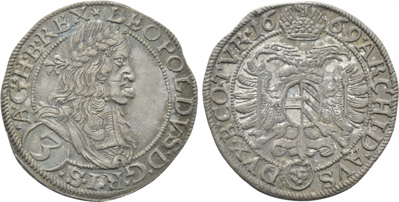 HOLY ROMAN EMPIRE. Leopold I (1657-1705). 3 Kreuzer (1669). Vienna. 

Obv: LEO...