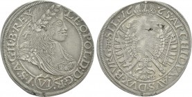 HOLY ROMAN EMPIRE. Leopold I (1657-1705). 6 Kreuzer (1665 F B L). Wroclaw (Breslau).