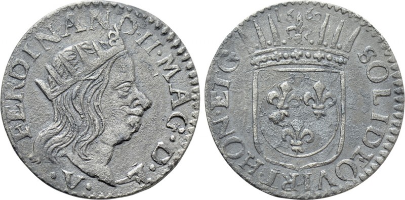 ITALY. Livorno. Ferdinando II de' Medici (1621-1670). Liigino (1660). 

Obv: F...