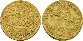 ITALY. Papal States. Clemente XIV (1769-1774). GOLD Zecchino (1772). Rome.