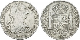 PERU. Carlos III (1759-1788). 8 Reales (1779 FF). Mexico City.