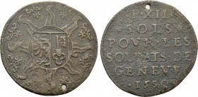 SWITZERLAND. Geneva. CU 12 Sols (1590).
