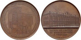BELGIUM. Leopold I (1831-1865). Ae Medal. Commemorating the of the Palais de Justice and Maison d'arrêt in Verviers. By J. Wiener. Dated (1850-52).