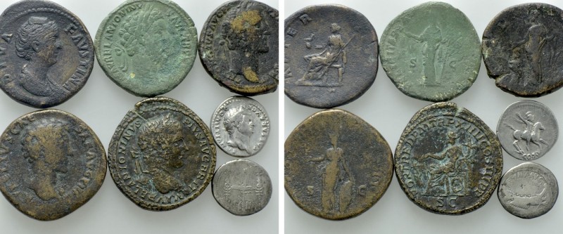 7 Roman Coins; Mark Antony, Domitian etc. 

Obv: .
Rev: .

. 

Condition:...